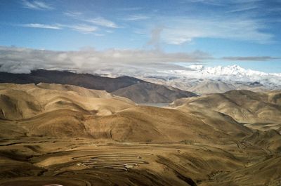 Scenic view of dramatic landscape against sky