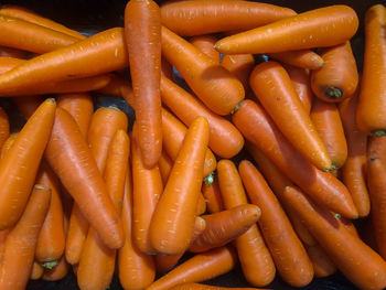 High angle view of vegetables for sale at market