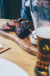 Close-up of food on table