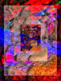 Full frame shot of colorful wall