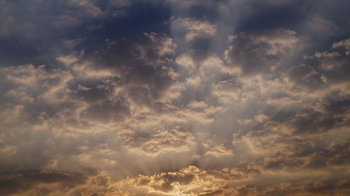 Low angle view of cloudy sky