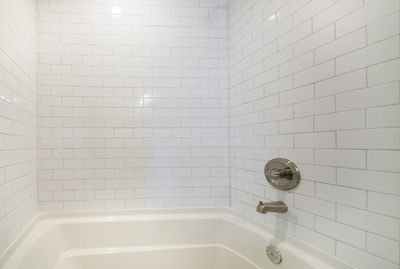 View of white wall in bathroom