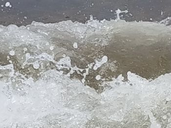 Full frame shot of ice on sea