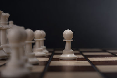 Close-up of chess pieces
