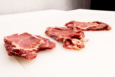 Close-up of food on white background