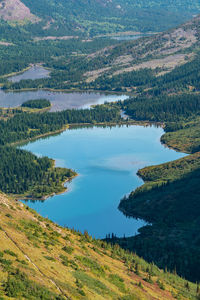 Scenic view of lake against mountain