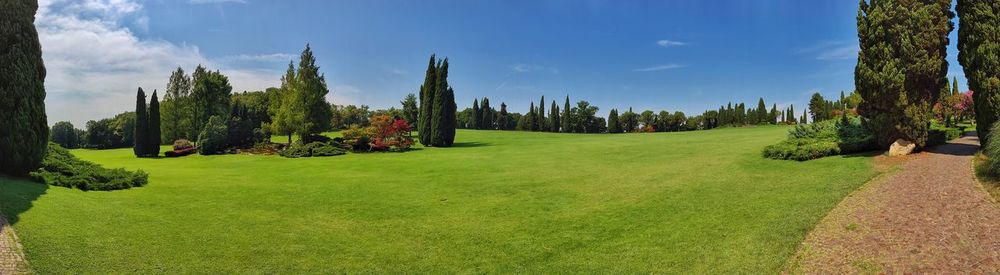 Panoramic view of park against sky