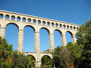 Low angle view of historical building against blue sky