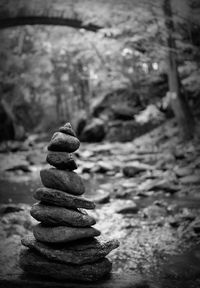 Close-up of stones in water