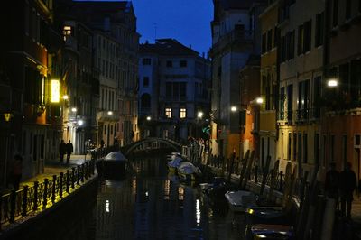 Illuminated street light at night