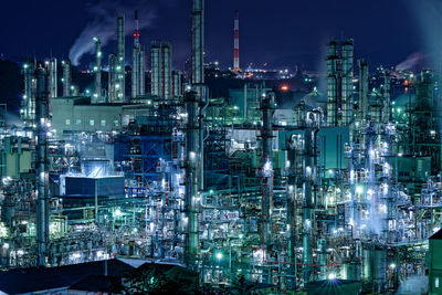 The glittering brilliance of a chemical factory.