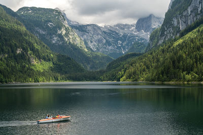 Scenic view of lake against mountains