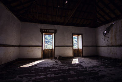 Interior of abandoned house