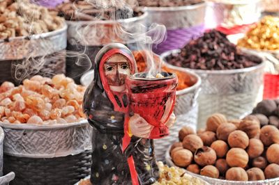 Fruits for sale at market stall