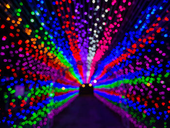 Abstract image of illuminated lights at night