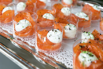 Close-up of food on table