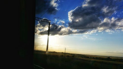 Reflection of clouds in glass window