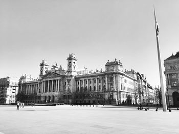 Building in city against clear sky