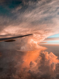 Aerial view of cloudscape during sunset