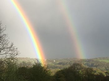 Rainbow over landscape