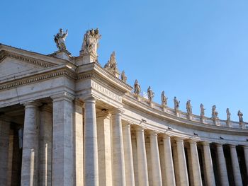 Low angle view of statue of building