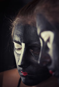 Close-up portrait of young woman