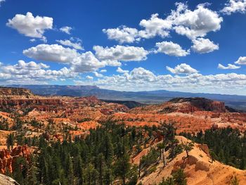 Scenic view of landscape against cloudy sky