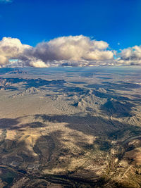 Aerial view of landscape against sky