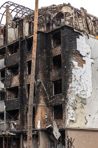 Low angle view of abandoned building