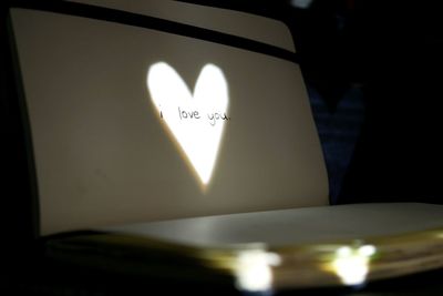 Close-up of illuminated lamp