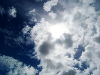 Low angle view of cloudy sky