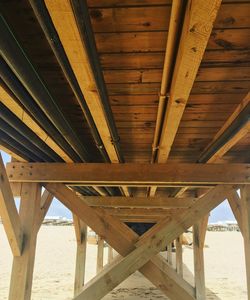 Low angle view of bridge over sea