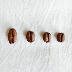 High angle view of coffee on white background