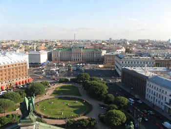 High angle view of cityscape