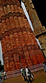 People walking in the dark