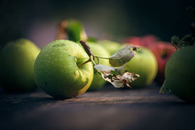 Close-up of fruit on table