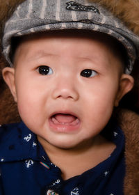 Close-up portrait of cute baby