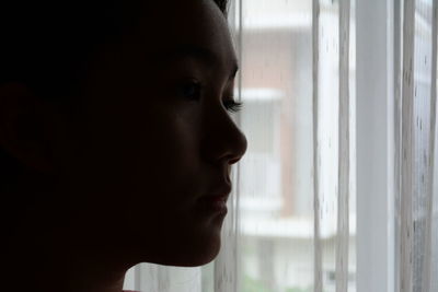 Portrait of indonesian teenager girl looking away