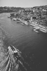 High angle view of city