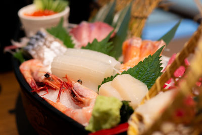 Close-up of fish in plate