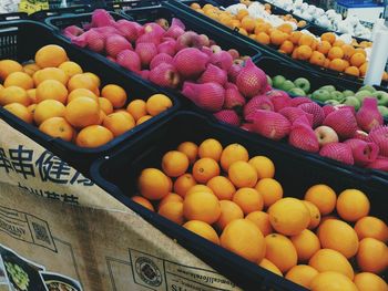 Fruits for sale at market stall