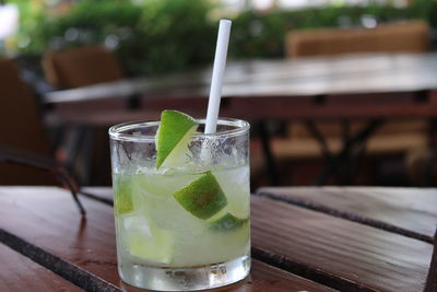 Close-up of drink on table