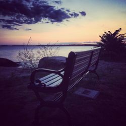 Scenic view of beach at sunset