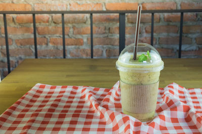 Close-up of drink on table