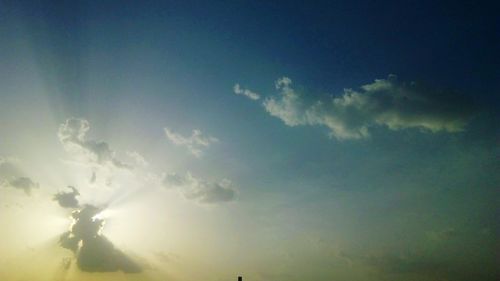 Low angle view of sky during sunset