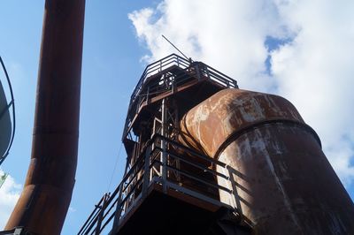 Low angle view of industrie building against sky