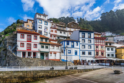 Buildings in city against sky