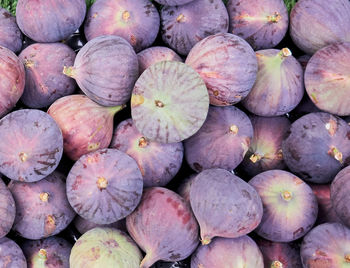 Stall in the market with a lot of figs. close up