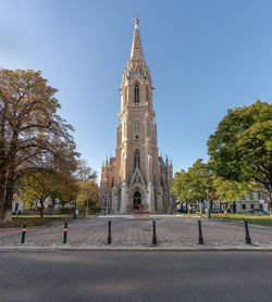 View of historic building against clear sky