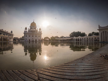 Reflection of buildings in city